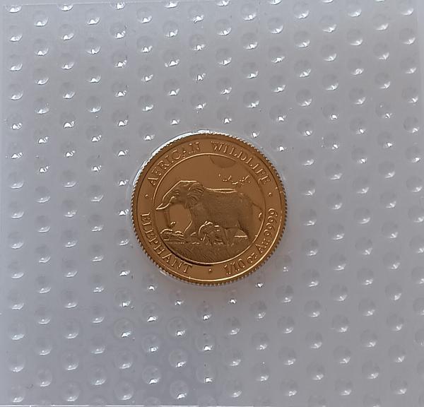 Somalia Elefant 1/10 Unze Gold 2022 stgl